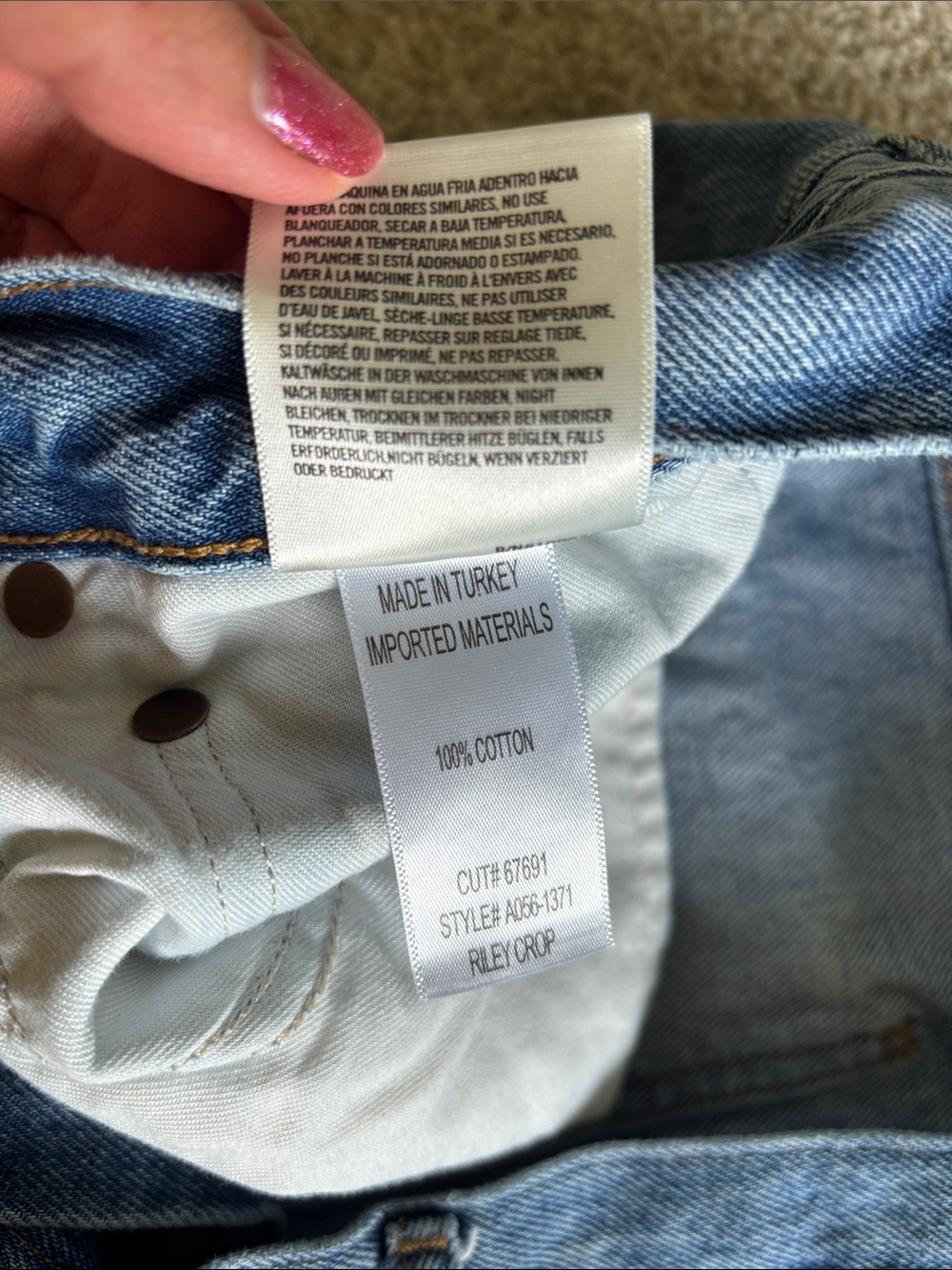 Agolde Riley High Rise Straight Crop Jeans - Picture 3 of 6